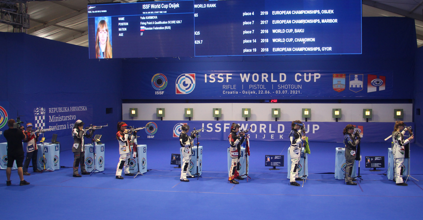 Erstes Weltcupfinale für Sheileen Waibel beim ISSF WC Osijek © Margit Melmer, ÖSB