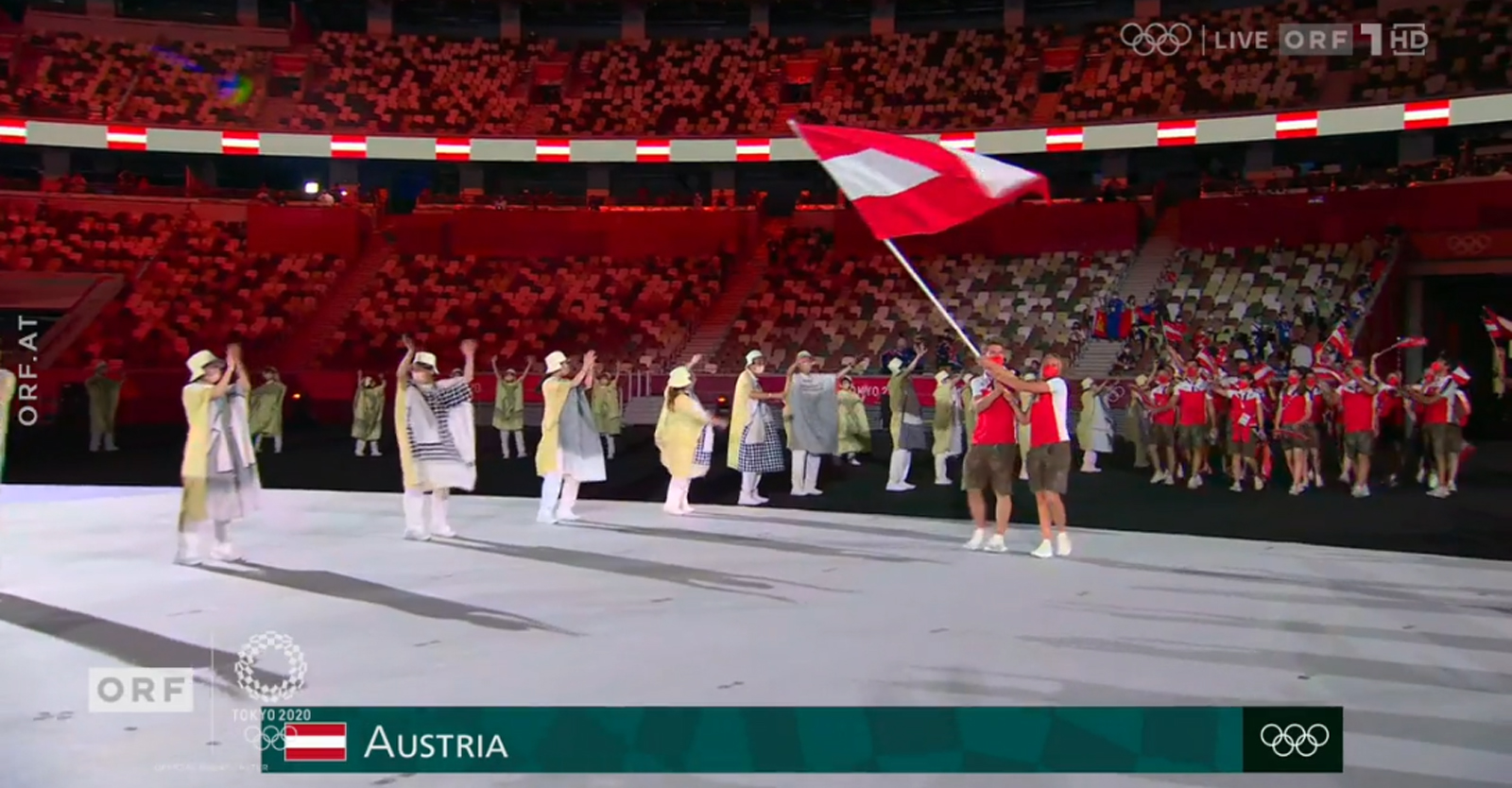 ORF-Übertragung der Eröffnungsfeier der Olympischen Spiele 2020 in Tokio