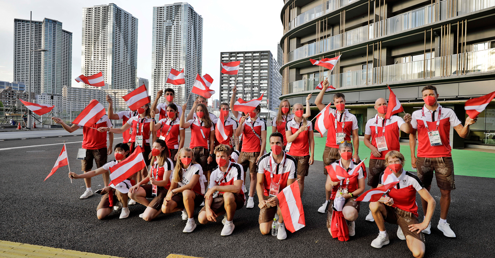 Team Austria vor der Eröffnungsfeier © ÖOC