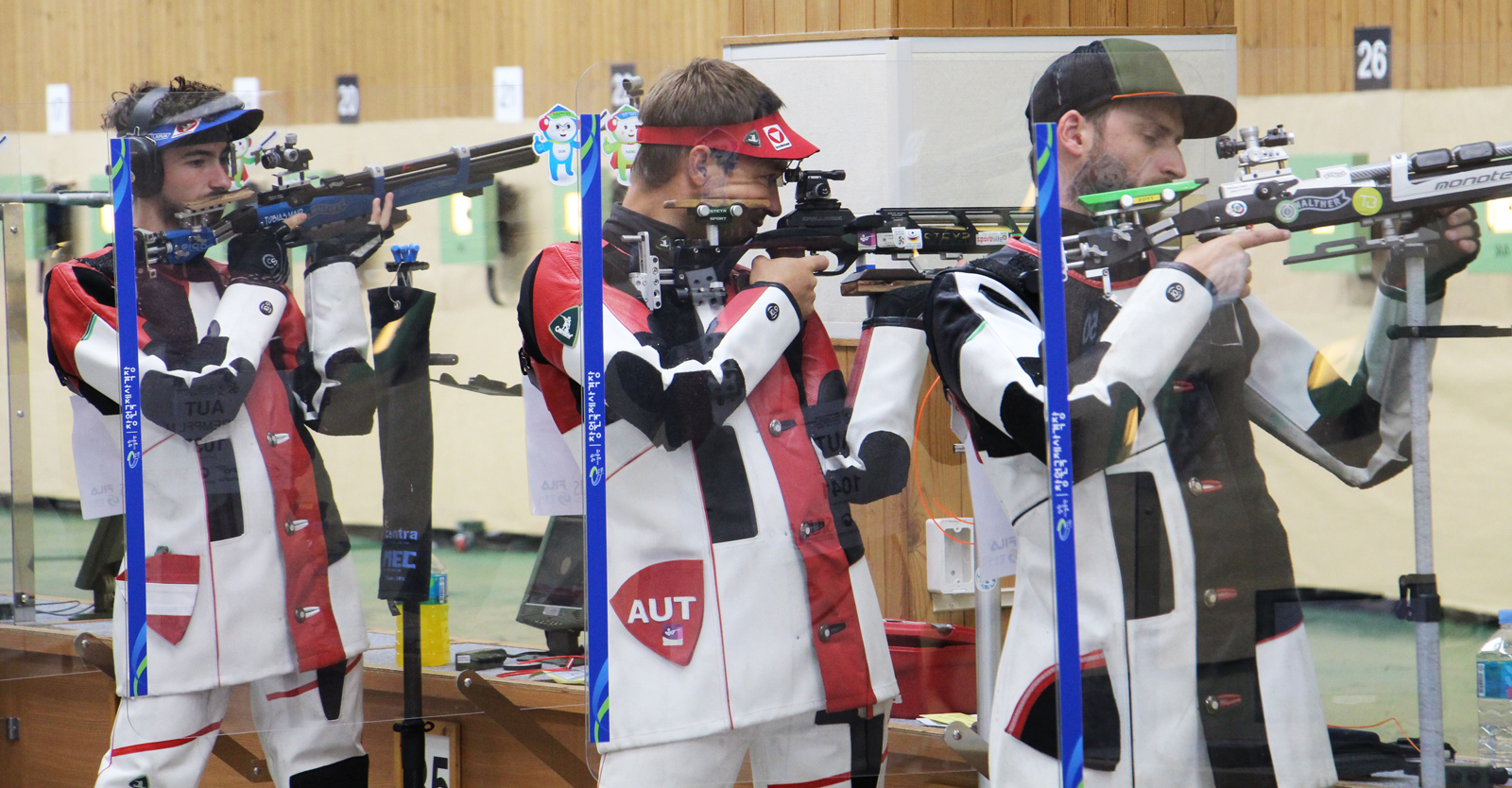 Bis in die zweite Qualifikationsrunde schafften es Mair, Strempfl und Zott im Luftgewehr-Mannschaftsbewerb des ISSF WC Changwon © Margit Melmer, ÖSB