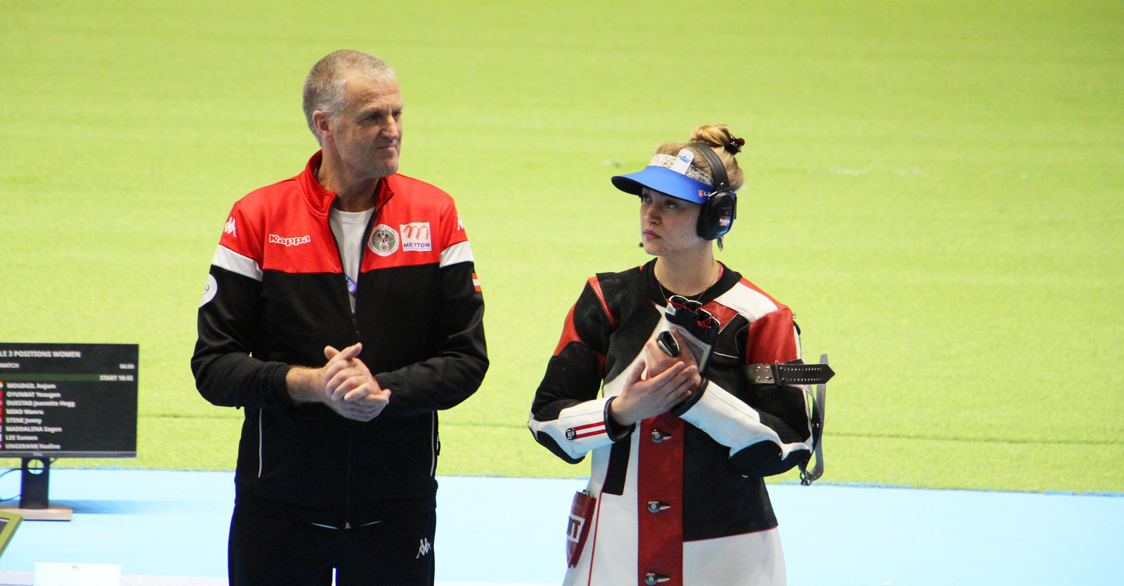 ÖSB-Trainer Hermann Rainer begleitete Nadine Ungerank in diesem  Finale © Tobias Mair