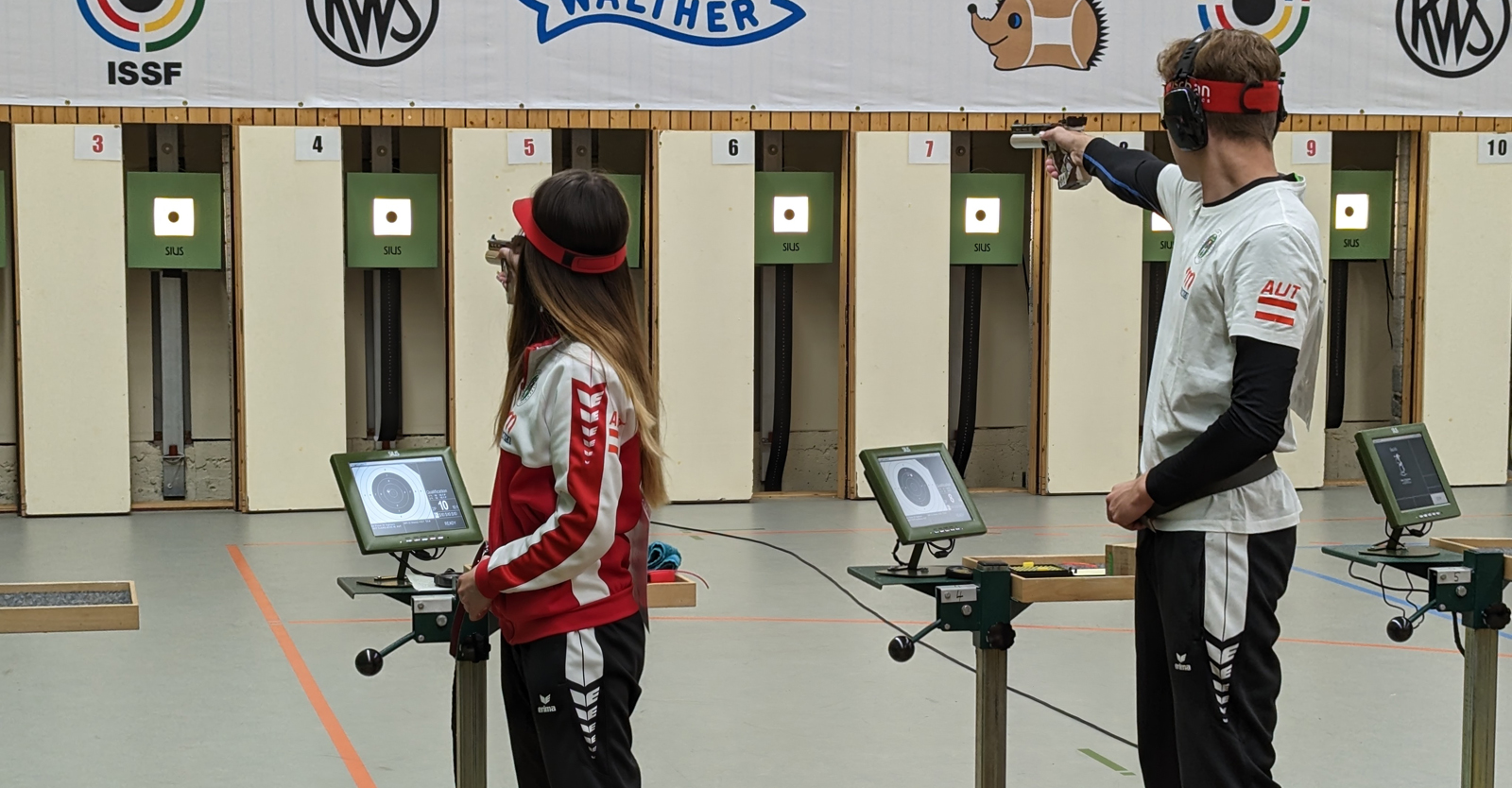 Djordjevic und Putz vertraten Österreich als Luftpistole Mixed Team © Franz Roth, ÖSB