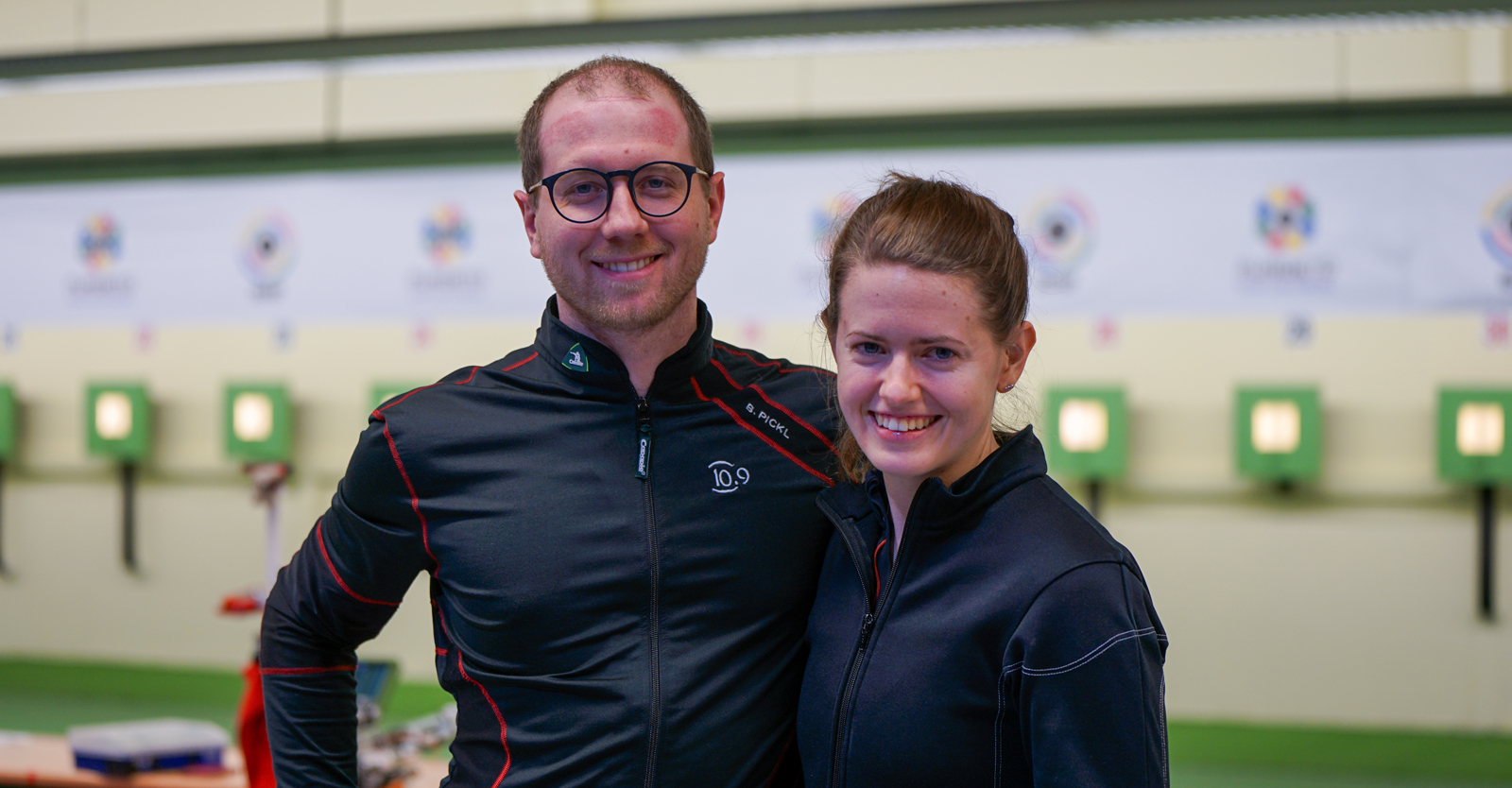 Tolle Performance von Pickl und Pribitzer (v.l.) im Luftgewehr Mixed Team © Tobias Mair, ÖSB