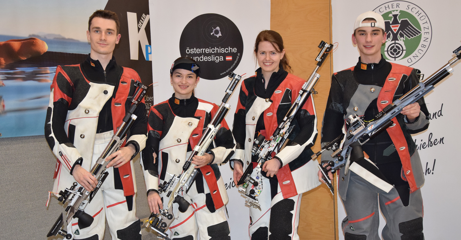 Die Viertelfinal-SiegerInnen der USG Altach: Patrick Diem, Sheileen Waibel, Marlene Pribitzer und Kiano Waibel © Manfred Kopitar