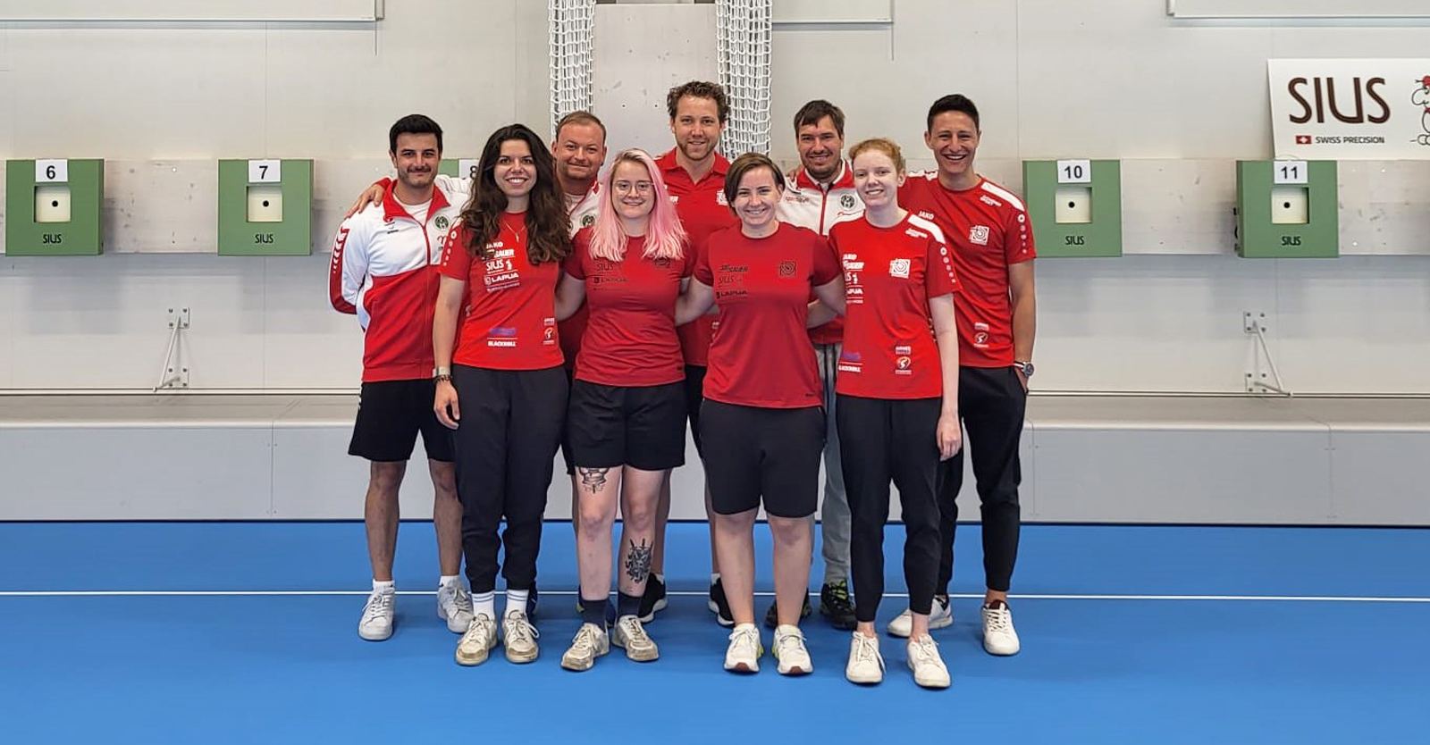 Gemeinsame Vorbereitung auf die Spiele: die OlympiateilnehmerInnen des Schweizer Schiesssportverbandes und des ÖSB © ÖSB