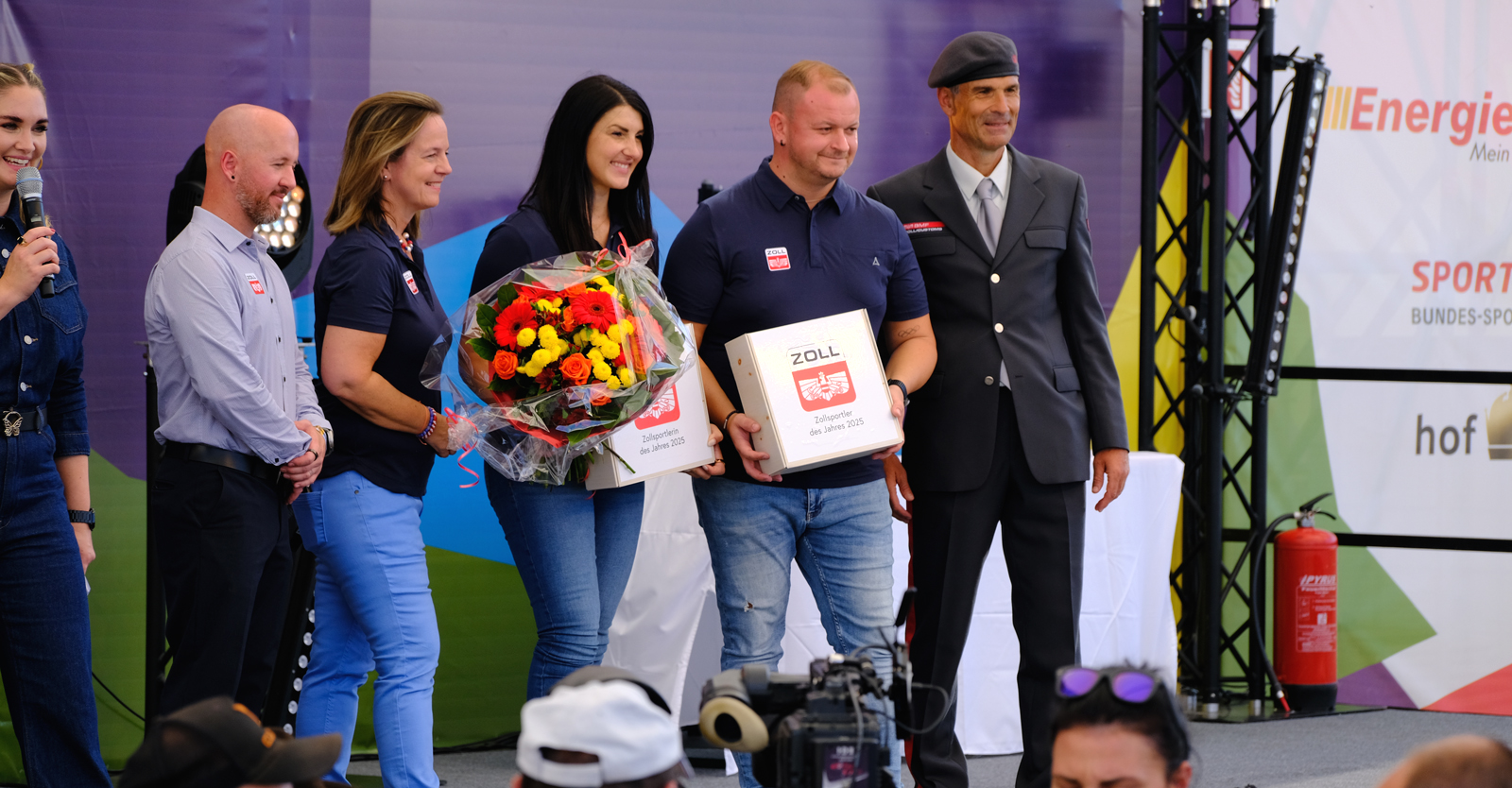 Die ZollsportlerInnen des Jahres: Stephanie Venier und Alexander Schmirl © Neururer
