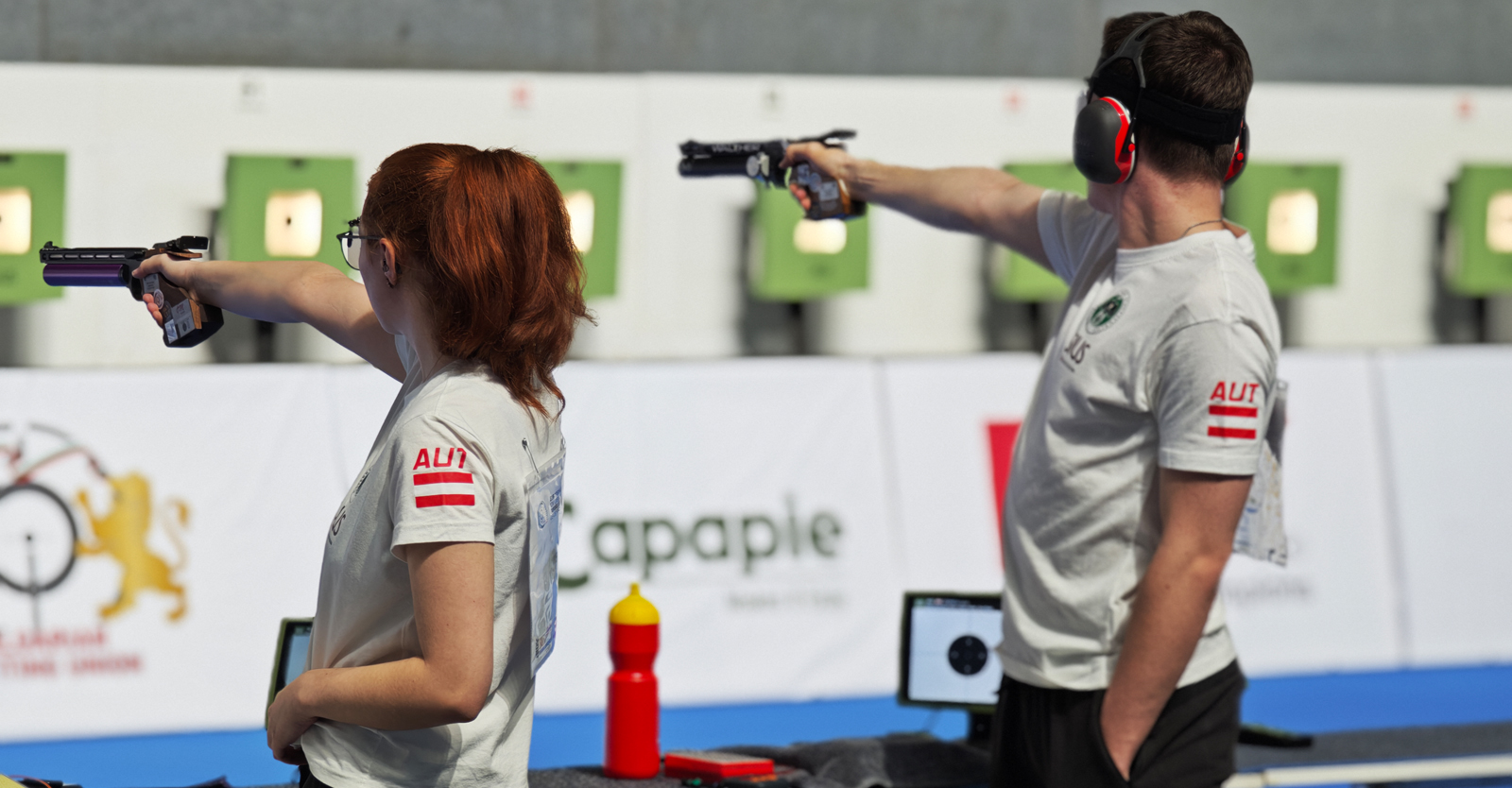 Marion Weber und Lenni Stippich holten sich Bronze im ESC-Event Luftpistole Duet © Franz Roth, ÖSB 