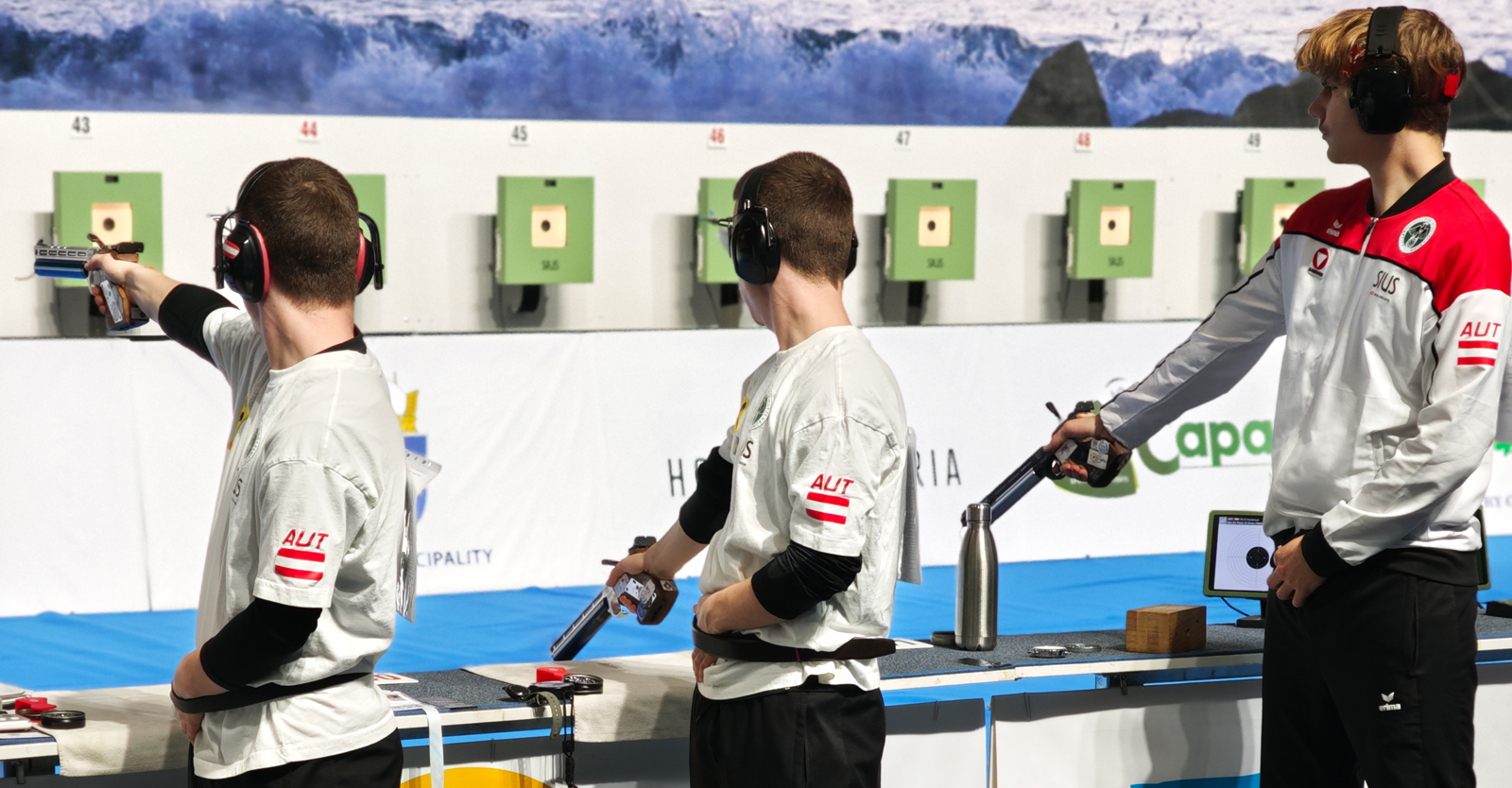 Das österreichische Luftpistolentrio Kretzl/Kretzl/Putz © Franz Roth, ÖSB