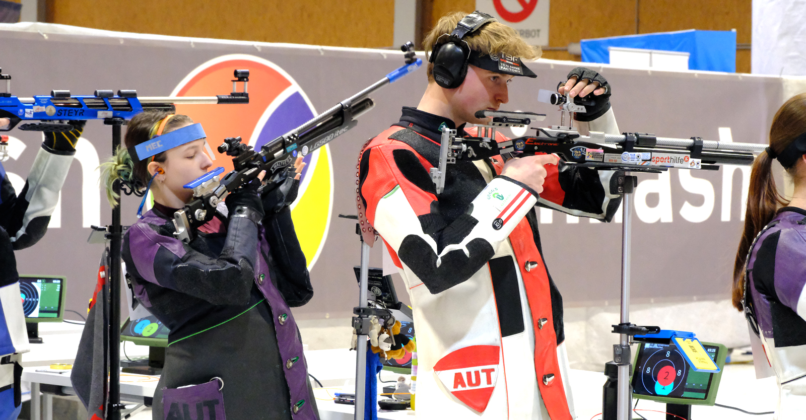 Luftgewehr Mixed Team JuniorInnen: Mia Grosch und Patrick Entner © Tina Neururer, ÖSB