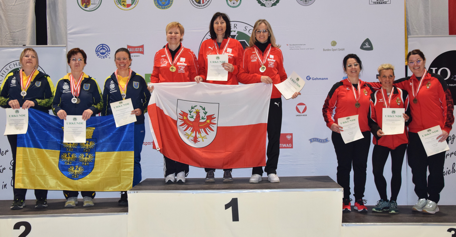 Österreichischer Rekord im Einzel durch Monika Einwaller sowie die Mannschaft Tirol im Luftgewehrbewerb der Seniorinnen 1 © Manfred Kopitar