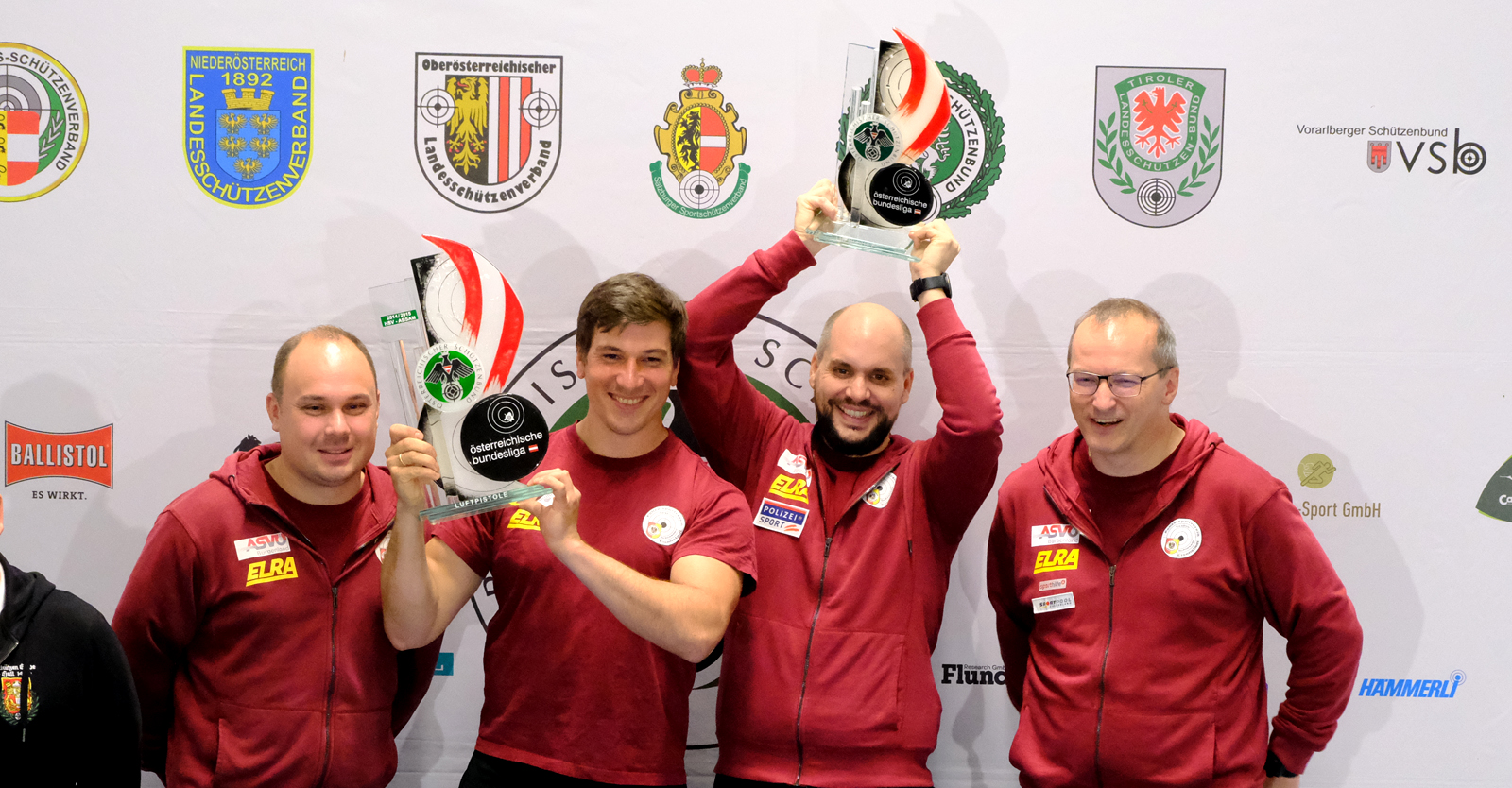 Freut sich wie beim ersten Mal - der PSV Eisenstadt, zehnfacher Ligameister mit der Luftpistole © Tina Neururer, ÖSB