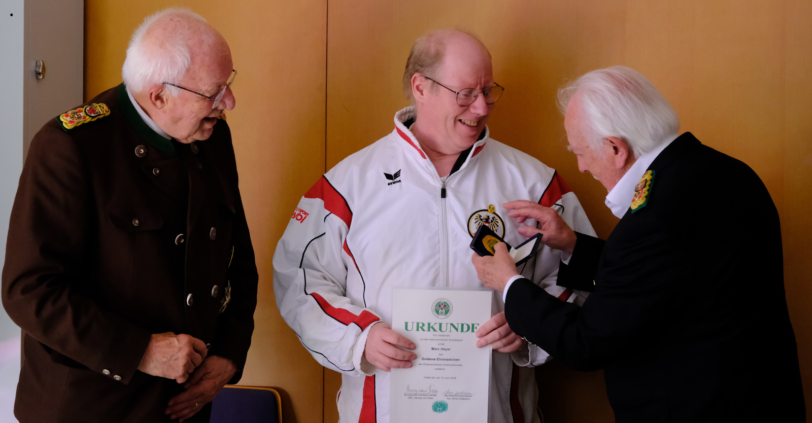 ÖSB-Präsident DDr. Herwig van Staa, Marc Heyer und ÖSB-Vizepräsident Ing. Horst Judtmann © Tina Neururer, ÖSB